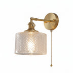 applique murale laiton verre vintage tête articulée chambre — Alenza