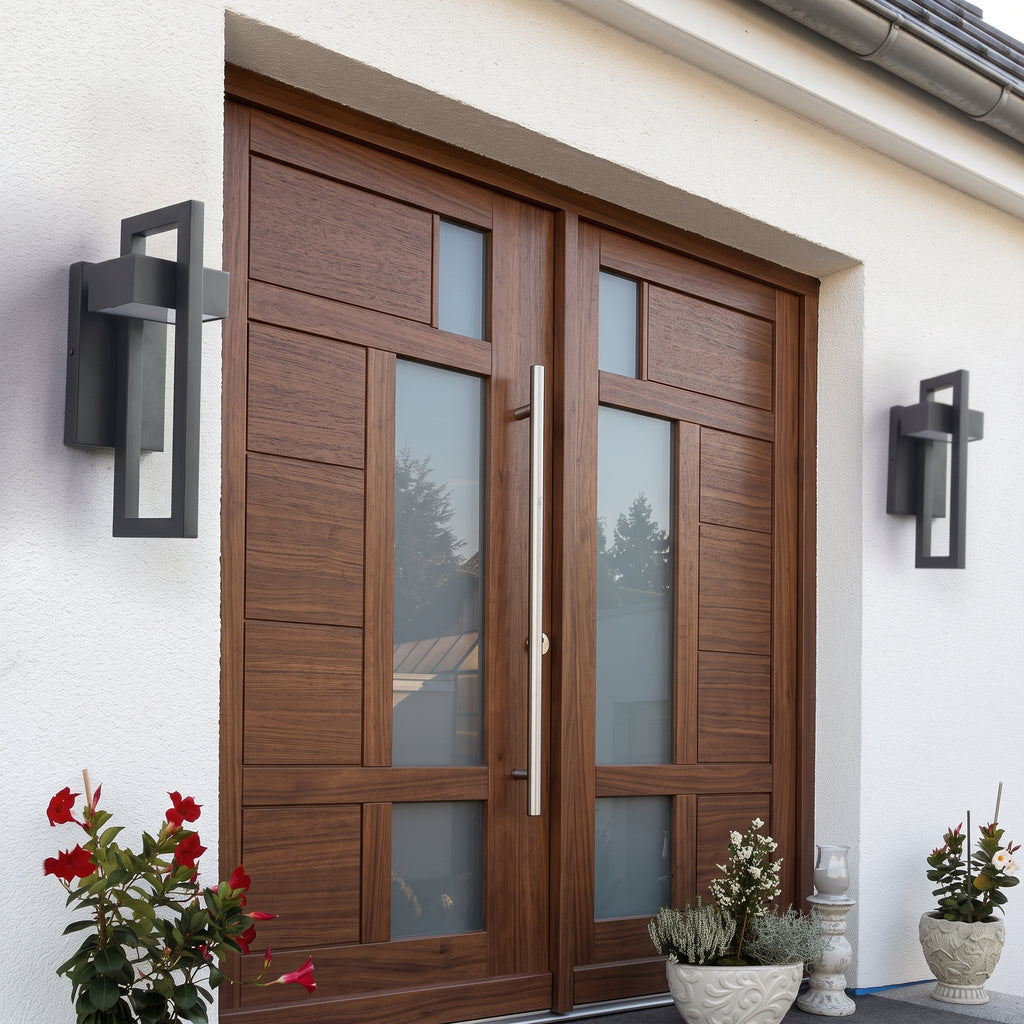 applique murale extérieure noire aluminium éclairage vers le bas QUADRA — Alenza
