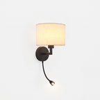 applique murale liseuse laiton abat-jour tissu USB MARELIA vue 10 — Alenza