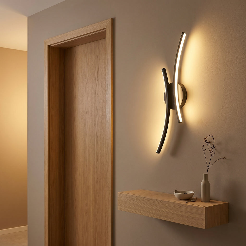 applique murale LED métal entrée épurée — Alenza