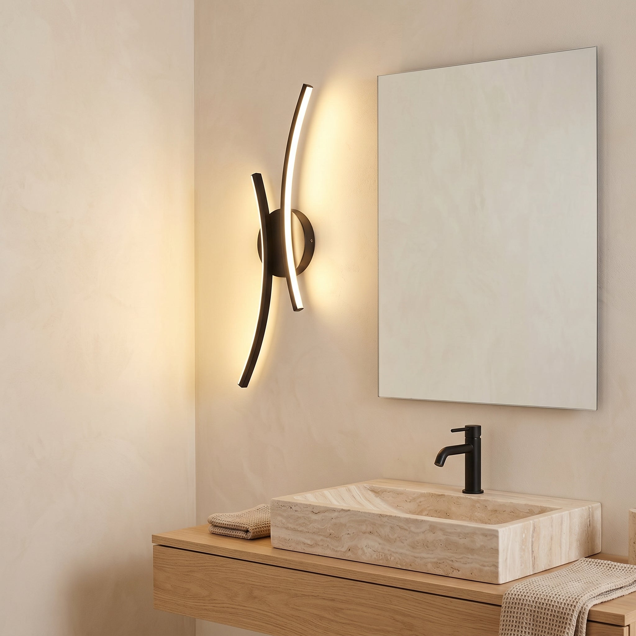 applique murale LED métal tête de lit chambre — Alenza