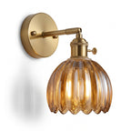 applique murale fleur laiton corolle verre salon cosy — Alenza