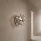 applique murale verre soufflé relief ondulé tête de lit — Alenza