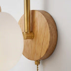 applique murale fleur corolle opaline salon cosy — Alenza