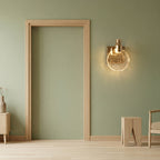 applique murale dorée verre et métal entrée — Alenza
