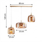 Suspension en verre fumé OKINA