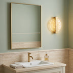 applique murale LED paillettes dorées halo lumineux salon — Alenza