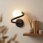 applique murale design globe opale orbite métal chambre — Alenza