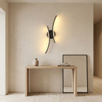 applique murale LED métal halo lumineux salon — Alenza