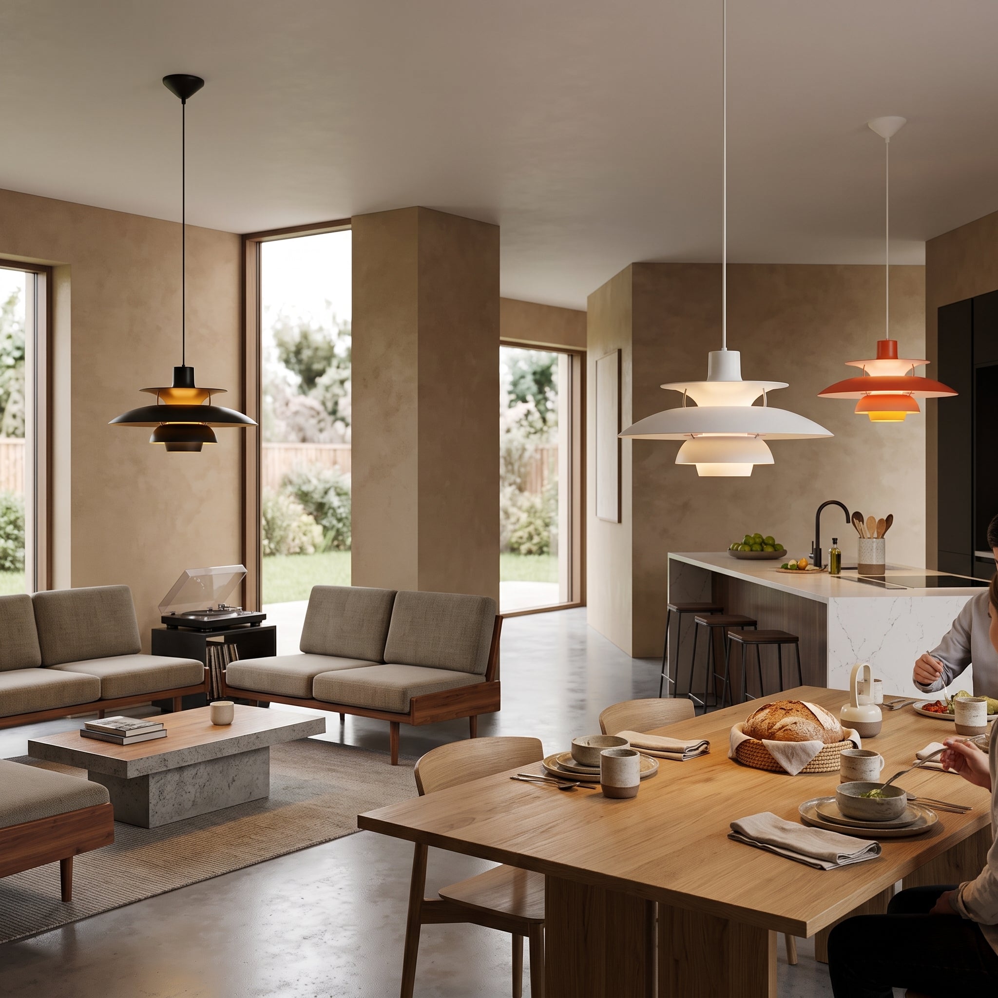 suspension à plateaux métal laqué scandinave Saturna vue 4 — Alenza