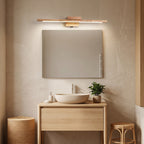 Applique salle de bain LED bois pour miroir, interrupteur intégré, IP44, OLVENA
