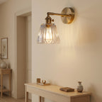 applique murale laiton verre coin lecture — Alenza