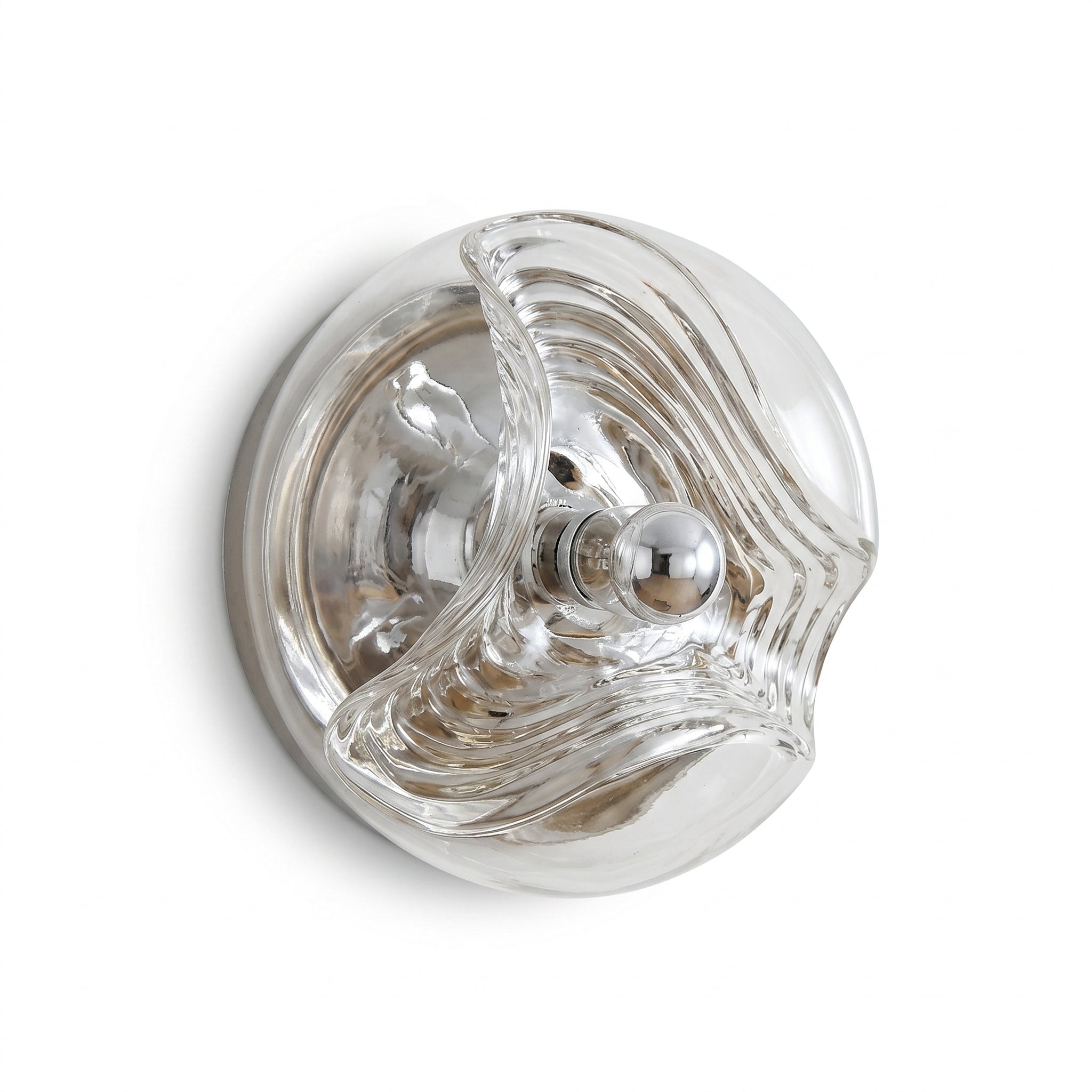 applique murale verre soufflé reflets dorés chambre — Alenza