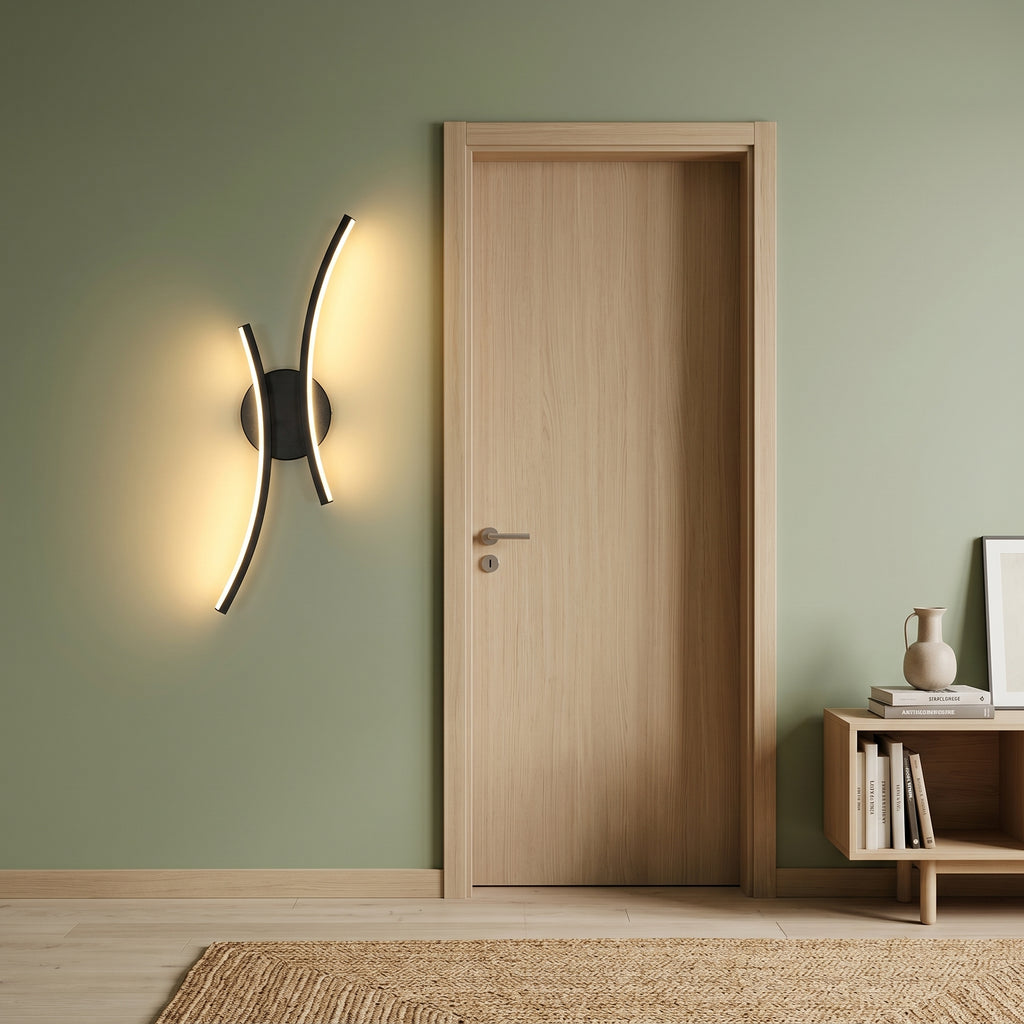 applique murale LED métal lumière douce couloir — Alenza