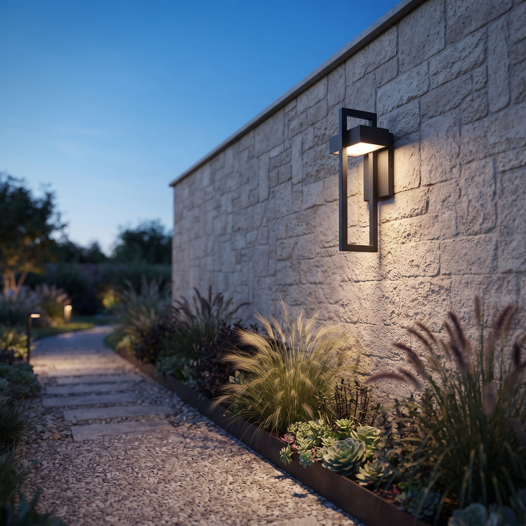 applique murale LED noire cadres rectangulaires imbriqués QUADRA — Alenza
