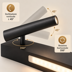 Applique murale liseuse LED double éclairage avec spot articulé ARIA - Image 6