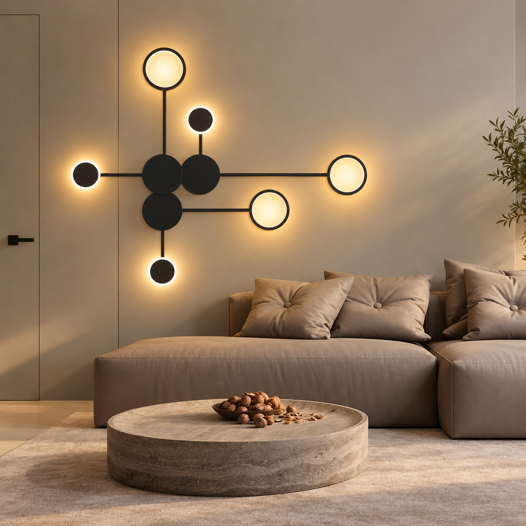 Grande applique murale LED design en métal ORBELIA