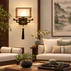 Applique murale japonaise en métal et tissu  SAKURA