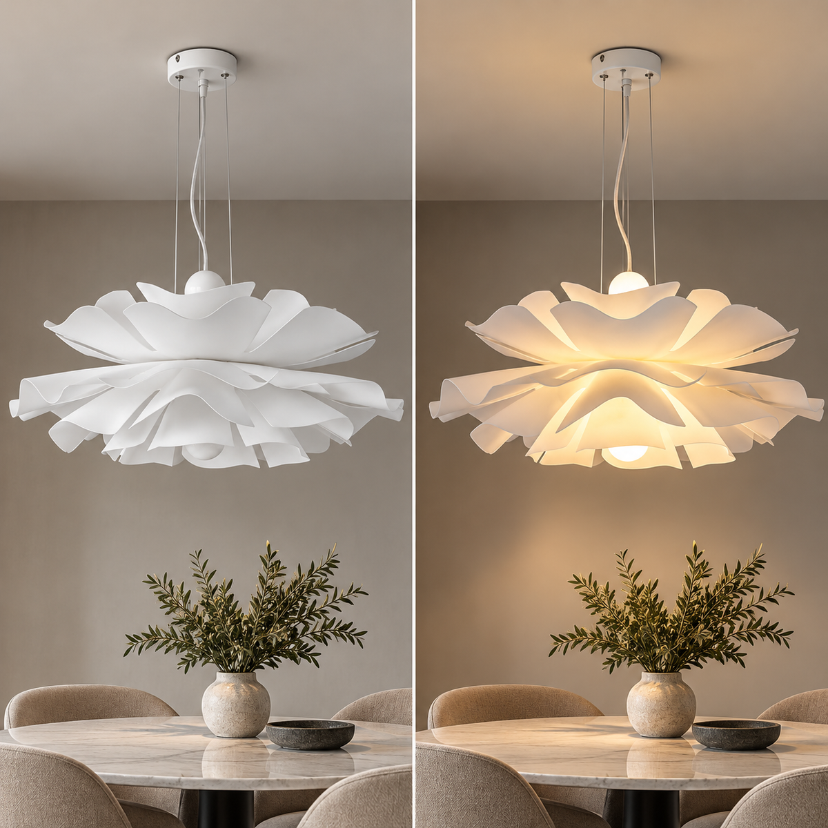 Suspension fleur blanche FLOREA - Image 7