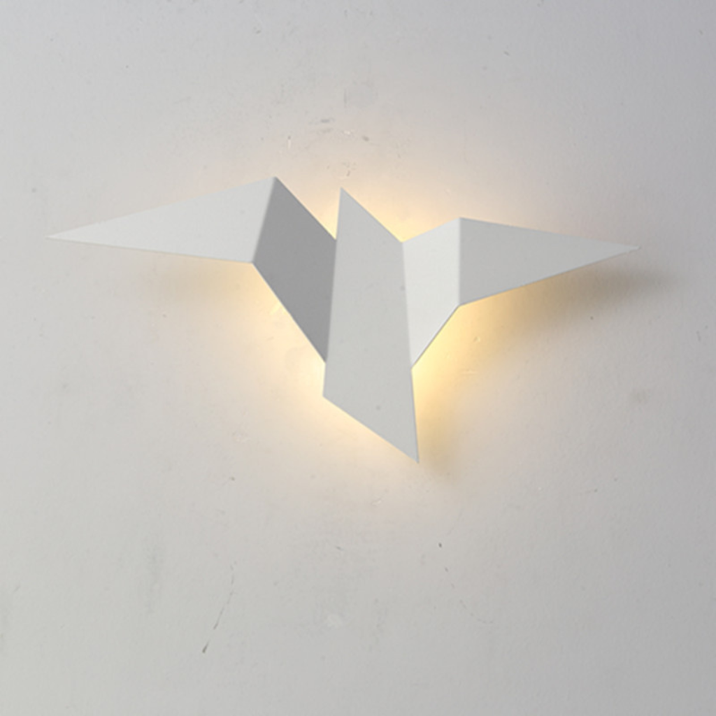 applique murale LED oiseau lumière indirecte finition noire — Alenza