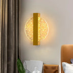 applique murale LED paillettes dorées fond blanc — Alenza