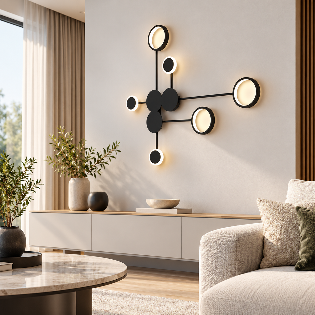 Grande applique murale LED design en métal ORBELIA