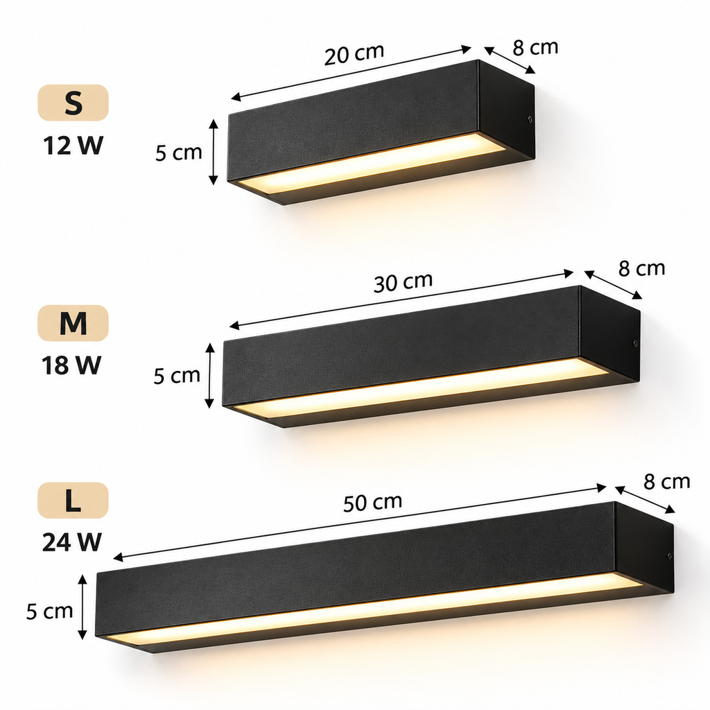 Applique murale extérieure LED IP65 en aluminium NOREL