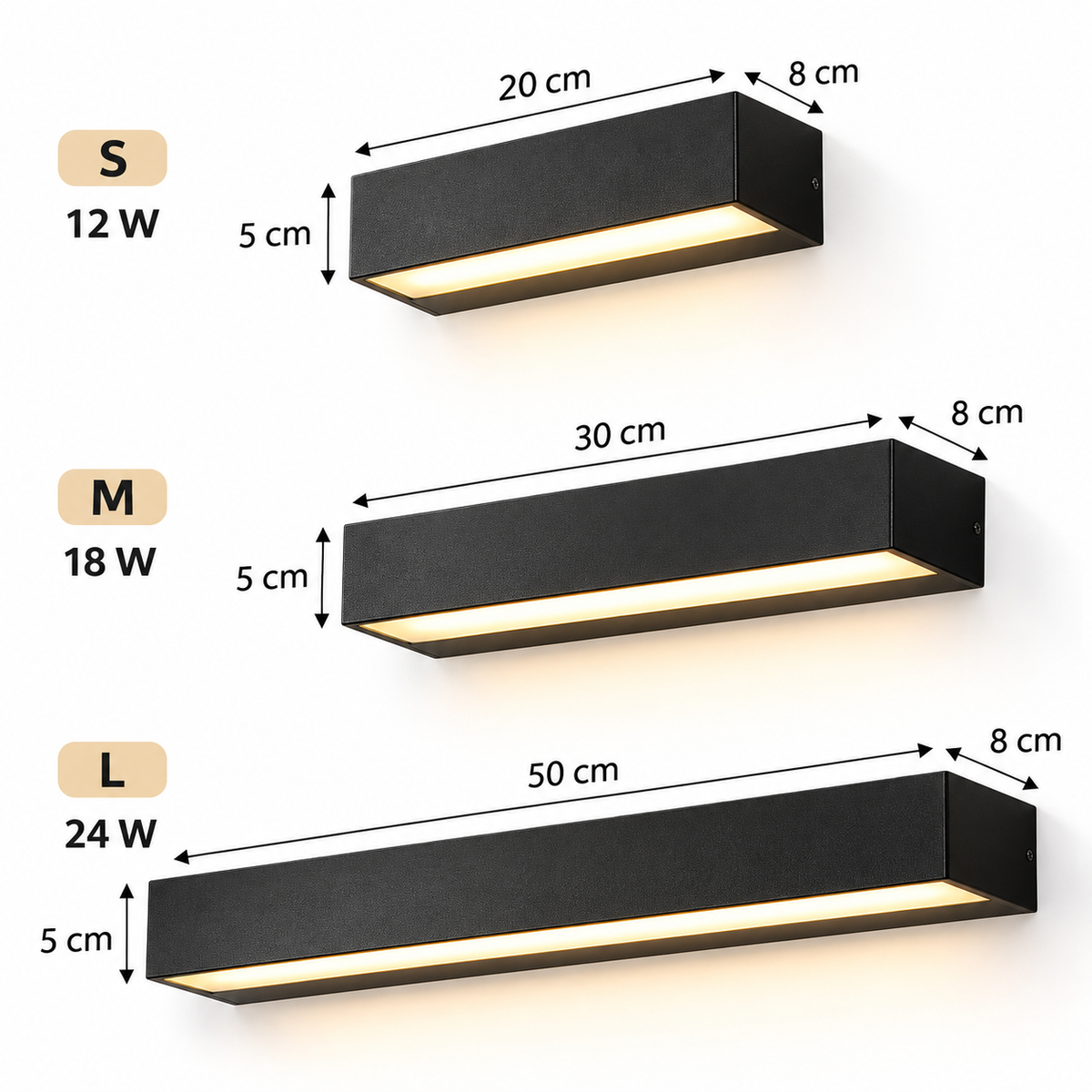 Applique murale extérieure LED IP65 en aluminium NOREL