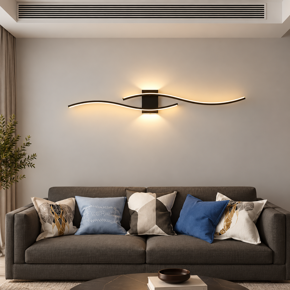Applique murale LED moderne ondulée ONERA