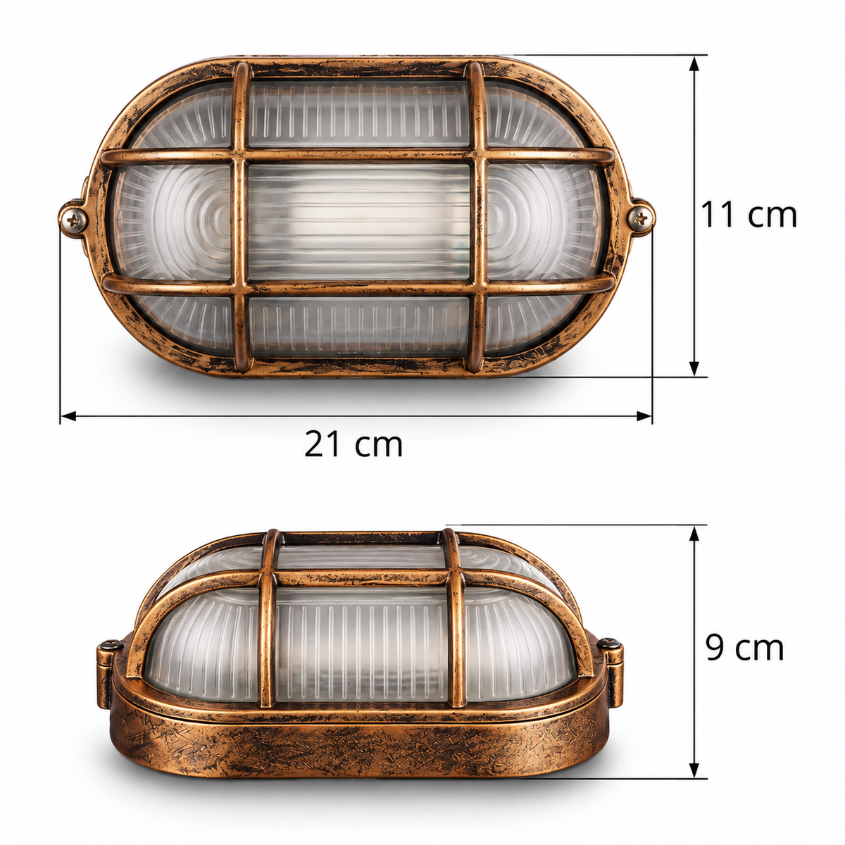 Applique murale extérieure hublot aluminium bronze vieilli RONA - Image 7