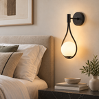 Applique murale dorée en laiton avec globe opaline ECRINA - Image 11