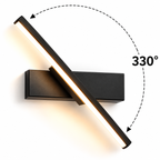 Applique murale orientable noire rotation 330 degrés