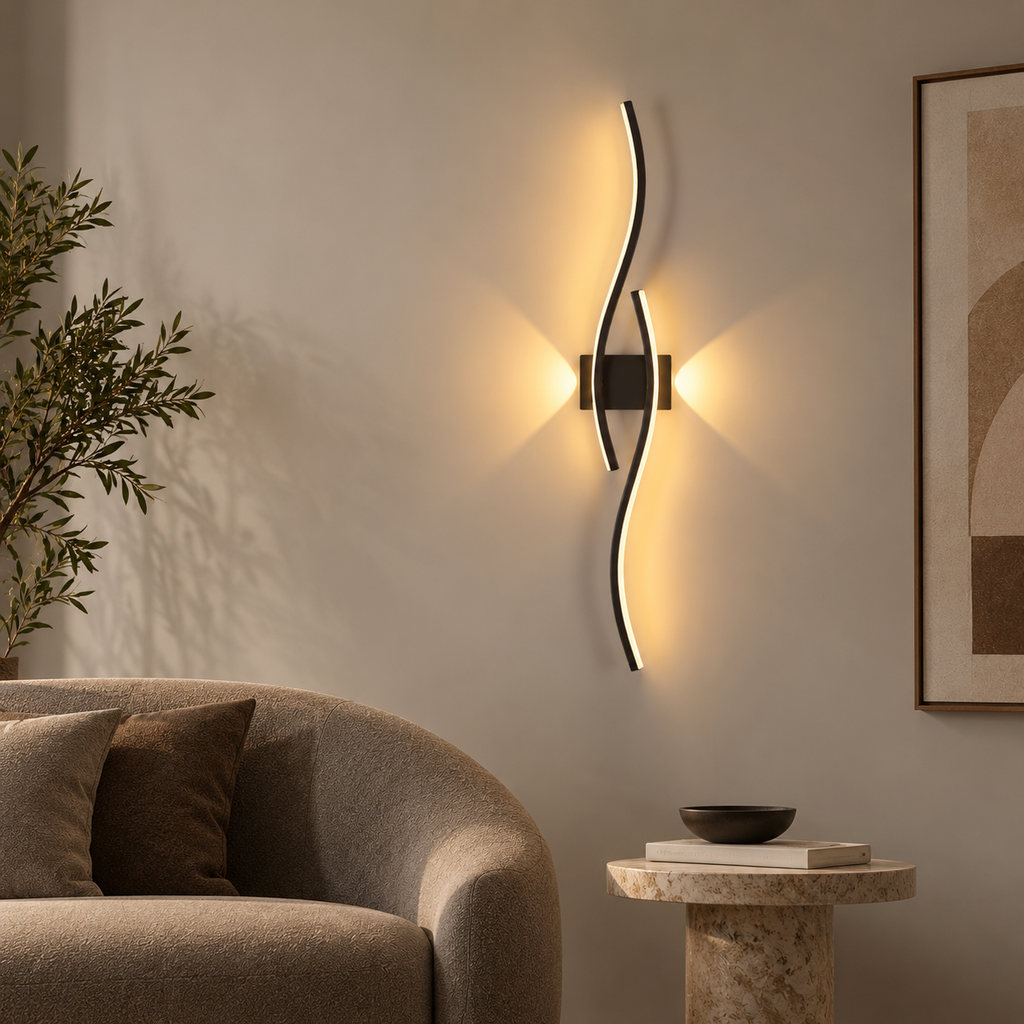 Applique murale LED moderne ondulée ONERA