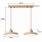 Suspension en Travertin et Bois LED SONOMA - Image 19