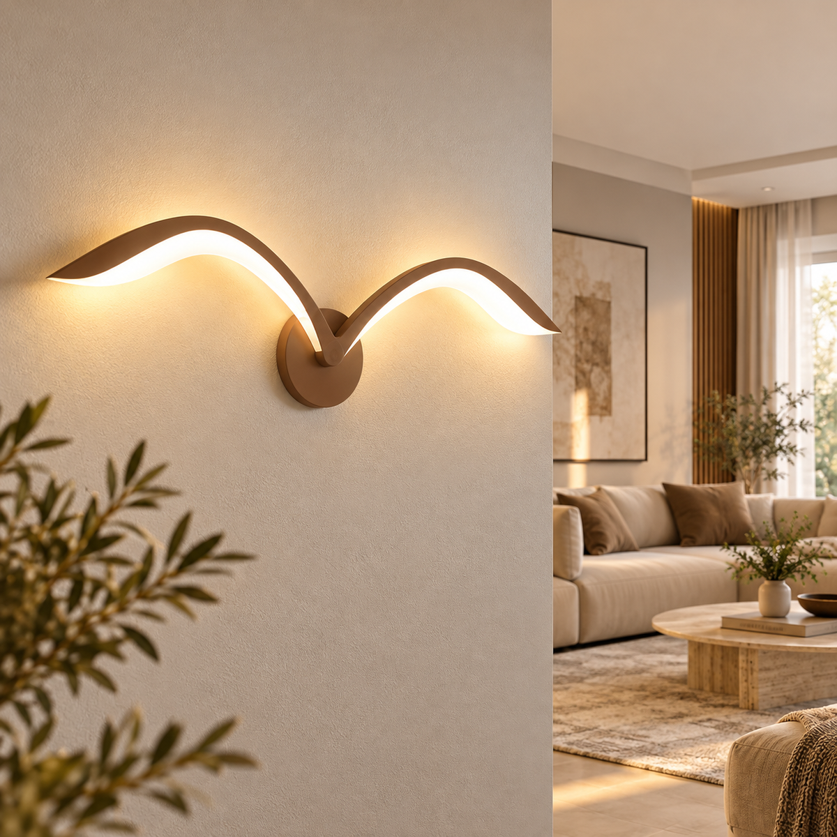 Applique murale oiseau LED en métal  ENVOLA - Image 1