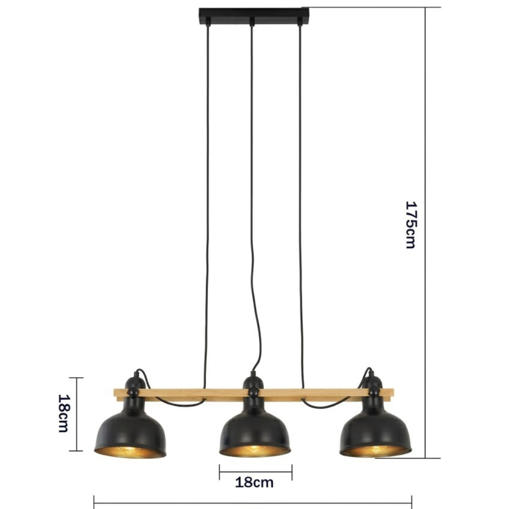 Dimensions de la suspension industrielle NORVA, schéma coté — Alenza
