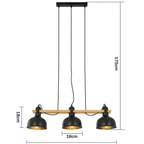 Dimensions de la suspension industrielle NORVA, schéma coté — Alenza