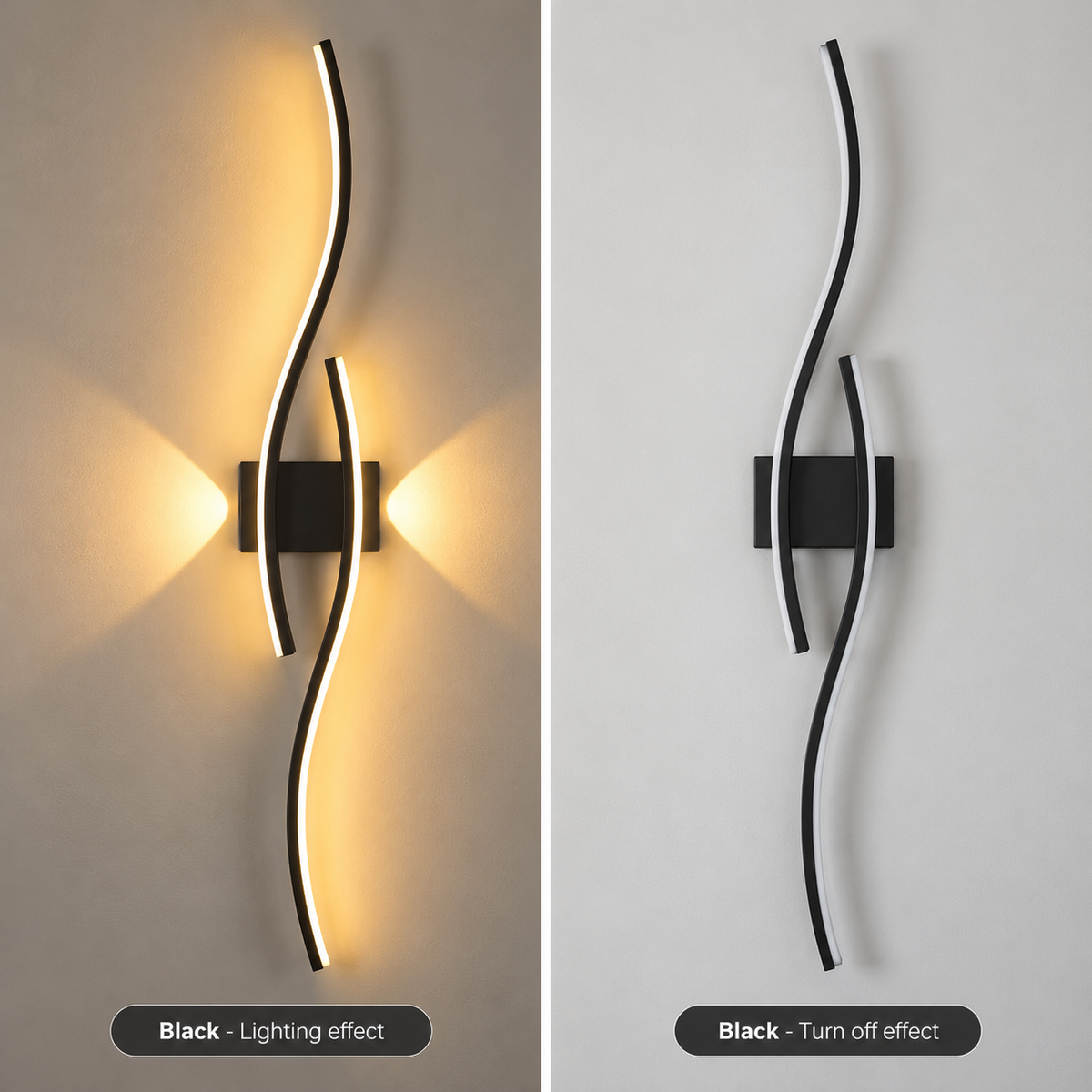 Applique murale LED moderne ondulée ONERA