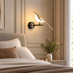 Applique murale LED dorée design orientable en forme d'oiseau SELENA