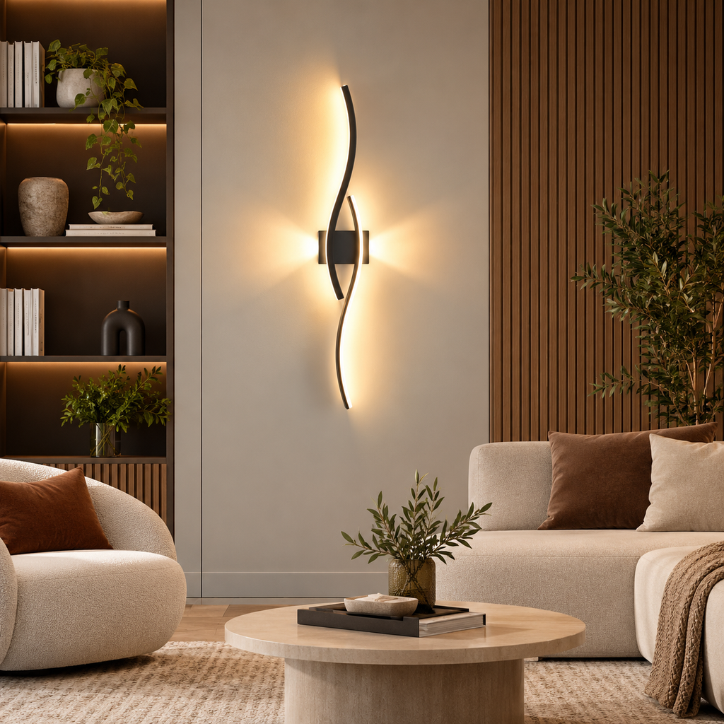 Applique murale LED moderne ondulée ONERA