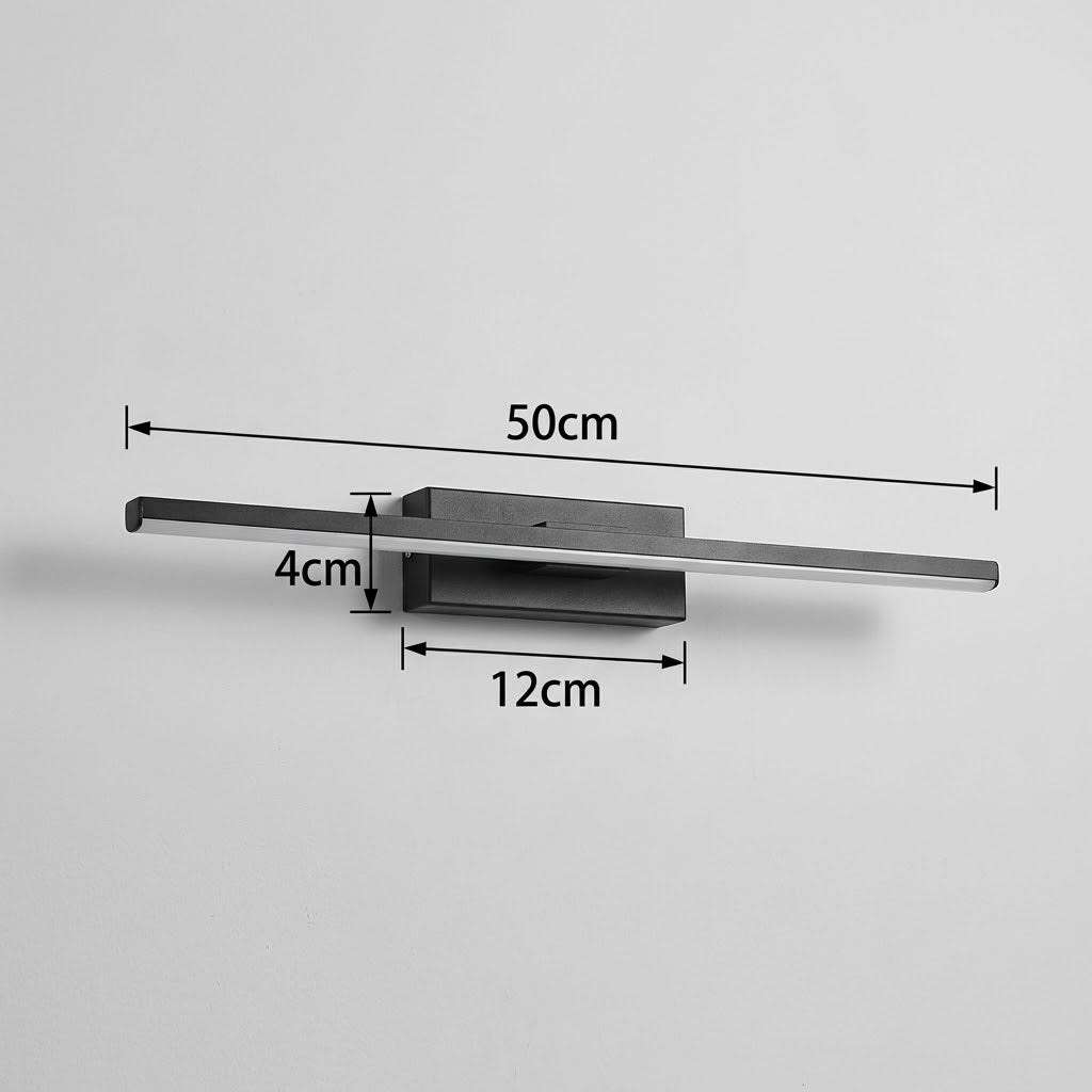 Photo de cotes de l'applique murale orientable Torvane, vue de face