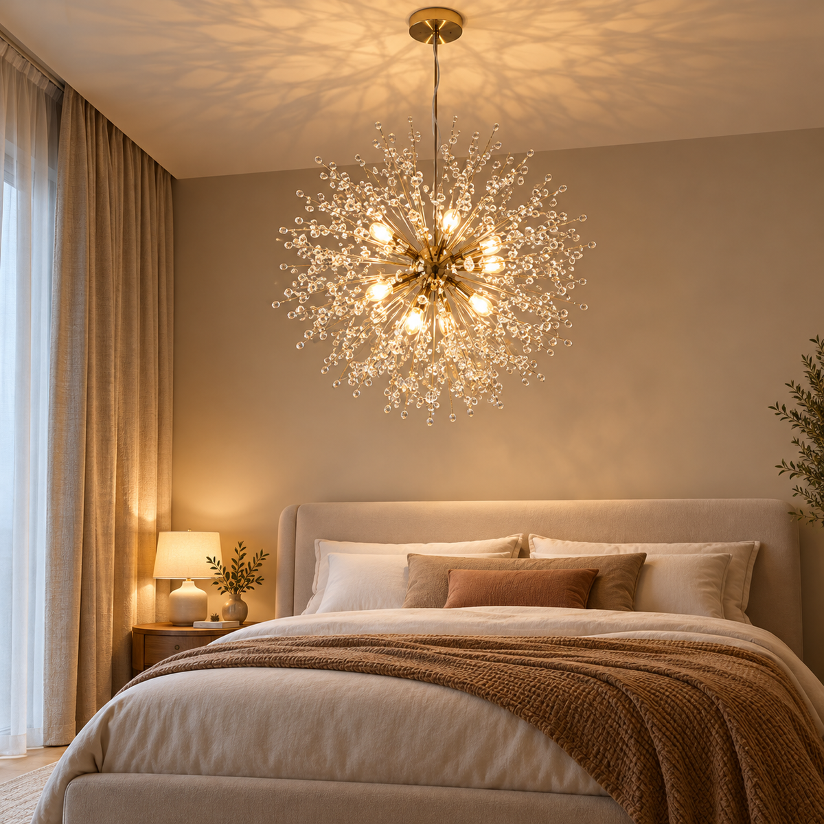Suspension LED en cristal avec hauteur réglable DARENE