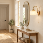 Applique murale fleur en bois et en verre avec tirette LORENZA - Image 4
