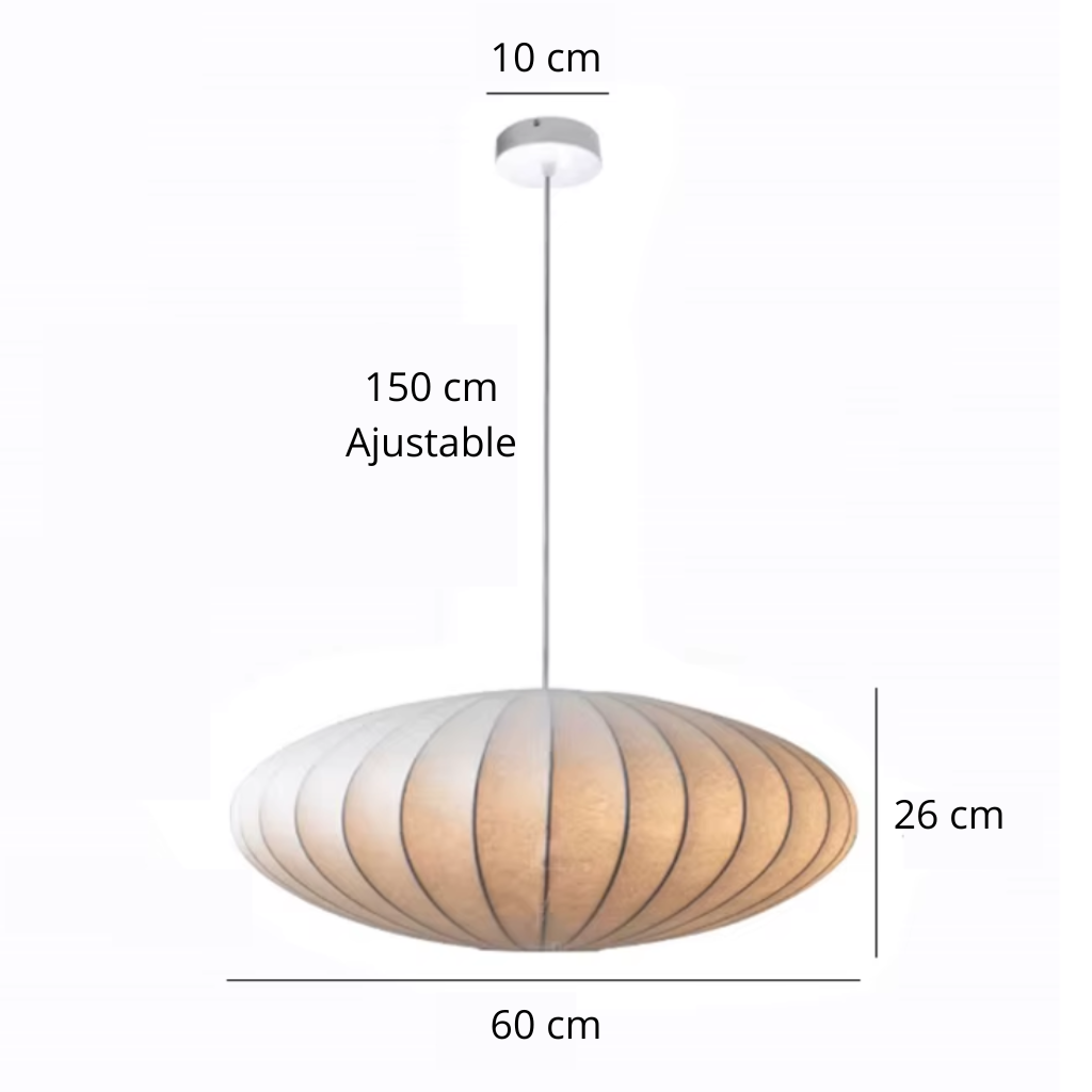 Suspension NIMBUS, schéma des dimensions du modèle 60 cm — Alenza