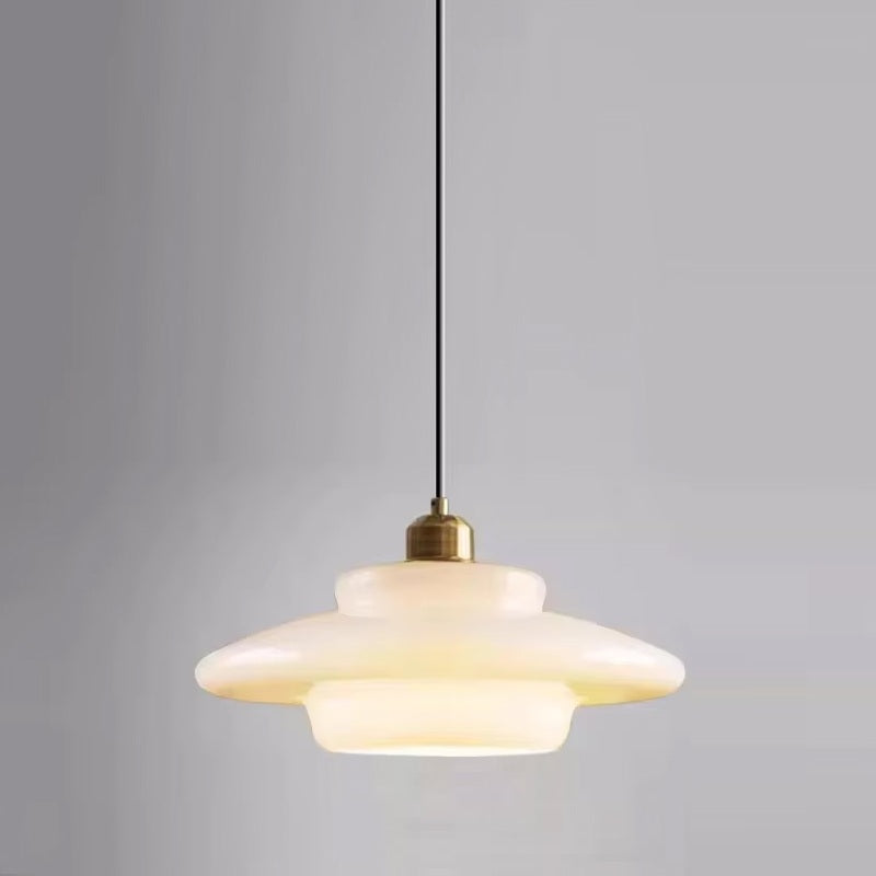 Suspension en verre gris fumé avec abat-jour étagé SOLVIA - Image 13