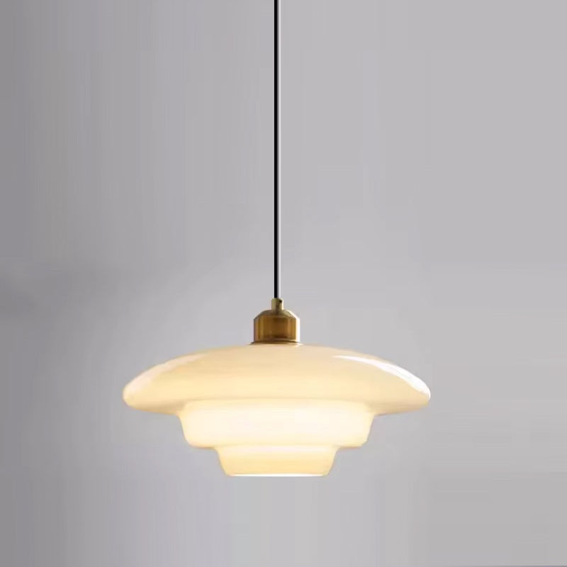 Suspension en verre gris fumé avec abat-jour étagé SOLVIA - Image 12