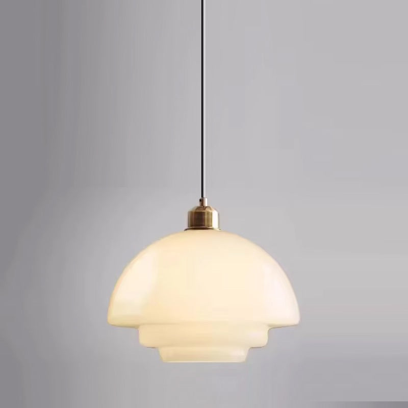 Suspension en verre gris fumé avec abat-jour étagé SOLVIA - Image 14