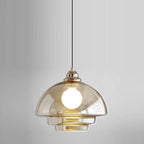 Suspension en verre gris fumé avec abat-jour étagé SOLVIA - Image 16